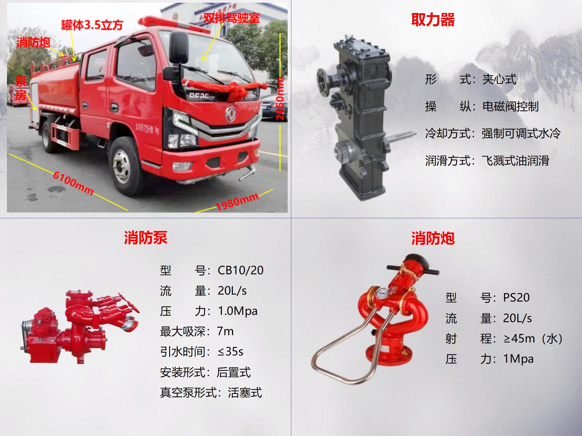 東風(fēng)雙排3.5噸消防灑水車